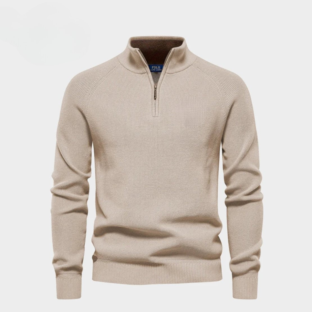 Half-Zip Chunky Wool Sweater